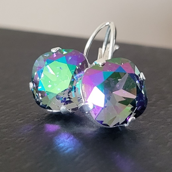 Austrian Crystal Earrings in Silver - Picture 5 of 9